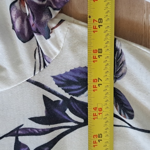 BlueTime White Floral Print Long Sleeve Fit & Flare Dress with Pockets - Picture 5 of 10